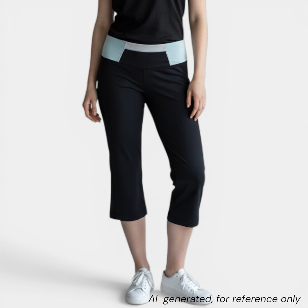 LULULEMON Wunder Under Black Crop Leggings, Yoga Pants, Sz 8